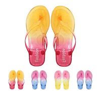 Generisch Chanclas de dedo para mujer, elegantes, chanclas para mujer, color negro, elegantes, de tacón bajo, sandalias planas, de secado rápido, antisudor, rojo, 41 EU