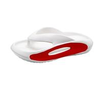 Generisch Chanclas de dedos para hombre, chanclas para hombre, suela gruesa, soporte de arco, sandalias antideslizantes, pantuflas ortopédicas, chanclas de playa suaves, Blanco, 40 EU