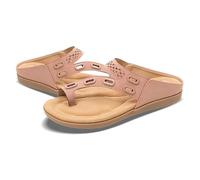 Generisch Chanclas de dedos para mujer, cómodas y elegantes, resistentes y ligeras, con tacón, antideslizantes, para verano, con plantilla, de silicona, para la playa, para caminar