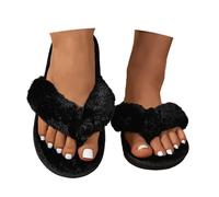 Generisch Chanclas de dedos para mujer con chanclas alegres para mujer, cómodas chanclas abiertas, pantuflas mullidas, pantuflas cálidas, zapatillas de moda para interior y exterior