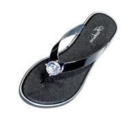 Generisch Chanclas de dedos para mujer, elegantes, cómodas, con tacón, resistentes y ligeras, antideslizantes, sandalias de verano, elegantes con plantilla para la playa, sandalias de silicona para