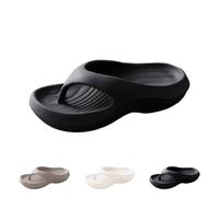 Generisch Chanclas de verano para mujer, con soporte arqueado, pantuflas de nubes, zapatillas de baño, cómodas, sandalias suaves y ligeras, antideslizantes, para el tiempo libre, Negro , 40 EU