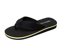 Generisch Chanclas para hombre con suela gruesa, chanclas antideslizantes para ducha, suela fija, chanclas anchas, sandalias deslizantes para baño, informales, para interiores, Negro , 45 EU