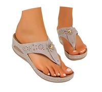 Generisch Chanclas para mujer, cómodas y elegantes, chanclas con tacón, antideslizantes, resistentes y ligeras, chanclas con plantilla para verano, elegantes sandalias de silicona para caminar