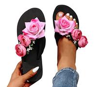 Generisch Chanclas para mujer, elegantes, cómodas, antideslizantes, con tacón, resistentes y ligeras, sandalias de baño con plantilla elegantes de verano de silicona para la playa