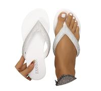 Generisch Chanclas para mujer, elegantes, cómodas, con tacón, antideslizantes, resistentes y ligeras, sandalias de baño elegantes para verano, con plantilla, sandalias de silicona para caminar