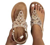 Generisch Chanclas para mujer, elegantes, cómodas, resistentes y ligeras, con tacón, antideslizantes, chanclas con plantilla, elegantes sandalias de verano de silicona para caminar en la playa
