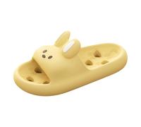 Generisch Chanclas transpirables para mujer, cómodas de Eva Bunny, sandalias informales, sandalias de playa para exteriores, sandalias rápidas para baño, sauna, Estilo L05 Amarillo, 37.5 EU