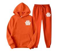 Generisch Chándal para hombre, pantalones de chándal y sudadera con capucha Y2K, traje de chándal con estampado de Jesús, informal, cómodo, ropa deportiva para hombre, 2 piezas, ropa deportiva de