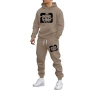 Generisch Chándal para hombre, ropa deportiva con estampado 23, 2 piezas, sudaderas con capucha y pantalones de jogging, fitness, entrenamiento, traje, traje de casa monocolor, hip hop, ropa de calle