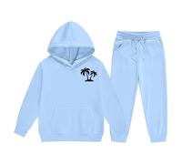 Generisch Chándal para mujer, tallas grandes, juego de chándal deportivo, 2 piezas, traje deportivo, ropa deportiva de dos piezas, manga larga con capucha y pantalones, traje de casa de manga larga