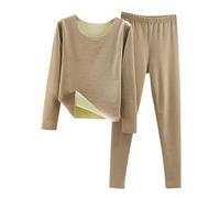 Generisch Chándal rojo terciopelo cálido conjunto sólido terciopelo grueso dos piezas manga larga traje de mujer 2 piezas, GN1, 3XL