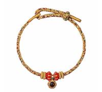 Generisch Chapado en varios naturales joyas Red String Ankle Rope With Eight Buddha Charms Birth Year Jewelry Pulseras Elección Piedras Para Pulsera Joyería, talla única, Nailon