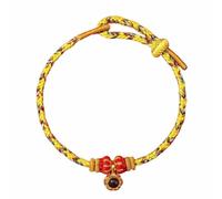 Generisch Chapado en varios naturales joyas Red String Ankle Rope With Eight Buddha Charms Birth Year Jewelry Pulseras Elección Piedras Para Pulsera Joyería, talla única, Nailon