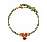Generisch Chapado en varios naturales joyas Red String Ankle Rope With Eight Buddha Charms Birth Year Jewelry Pulseras Elección Piedras Para Pulsera Joyería, talla única, Nailon