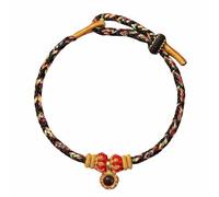 Generisch Chapado en varios naturales joyas Red String Ankle Rope With Eight Buddha Charms Birth Year Jewelry Pulseras Elección Piedras Para Pulsera Joyería, talla única, Nailon