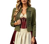 Generisch Chaqueta blazer para mujer, chaqueta de entretiempo, chaqueta blazer de carnaval, trajes largos, elegante y elegante, blazer para mujer, con hombreras, corte entallado, para días festivos