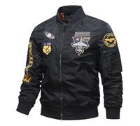 Generisch Chaqueta bomber de moto para hombre, chaqueta de motero, chaqueta de ocio, chaqueta de béisbol ligera para otoño y primavera, chaqueta deportiva, chaqueta de aviador, ropa de calle, chaqueta