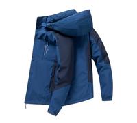 Generisch Chaqueta cargo para hombre, para otoño e invierno, chaqueta de trabajo con capucha, para tiempo libre, deportiva, cortavientos, impermeable, ligera, holgada, para exteriores, senderismo