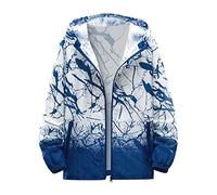 Generisch Chaqueta con capucha para hombre, elástica, brillante, protección solar, ajuste regular, chaqueta de negocios, de secado rápido, chaqueta deportiva ligera y transpirable, X01 Azul Oscuro