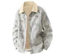 Generisch Chaqueta de ante para hombre, forro polar, gruesa, para el tiempo libre, para negocios, chaqueta de entretiempo, chaqueta softshell con solapa, chaqueta cortavientos, chaqueta funcional