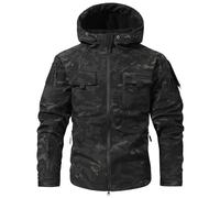 Generisch Chaqueta de camuflaje para hombre, parka del ejército, chaqueta militar, camuflaje manchado, chaqueta de pesca, chaqueta de forro polar, chaqueta ligera y transpirable, chaqueta funcional