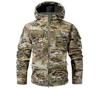 Generisch Chaqueta de camuflaje para hombre, parka del ejército, chaqueta militar, camuflaje manchado, chaqueta de pesca, chaqueta de forro polar, chaqueta ligera y transpirable, chaqueta funcional