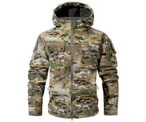 Generisch Chaqueta de camuflaje para hombre, parka del ejército, chaqueta militar, camuflaje manchado, chaqueta de pesca, chaqueta de forro polar, chaqueta ligera y transpirable, chaqueta funcional