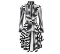 Generisch Chaqueta de carnaval 2026 Pop Omen's Jacket Medieval Retro Gothic Frack Manga Larga Frack Camisa (Gris, XL)