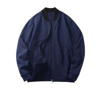 Generisch Chaqueta de entretiempo para hombre, chaqueta bomber, chaqueta de ocio, chaqueta de otoño, sin capucha, sudadera para hombre, cuello alto, cárdigan de invierno, chaqueta softshell, chaqueta