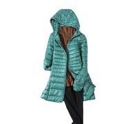 Generisch Chaqueta de equitación de color liso de longitud media para mujer, con cordón, corte estrecho, ropa exterior, abrigo de piel sintética para mujer, azul, 3XL