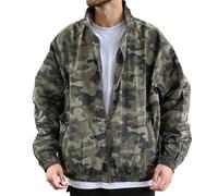 Generisch Chaqueta de exterior para hombre de verano, ligera, cortavientos, camuflaje, informal, cuello alto, chaqueta de entretiempo, transpirable, chaqueta de trabajo, senderismo, bicicleta