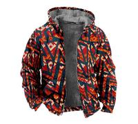 Generisch Chaqueta de forro polar para hombre, chaqueta de forro polar, chaqueta con capucha, chaqueta térmica vintage, forro polar grueso, chaqueta de invierno, chaqueta de cera monocolor, chaquetas