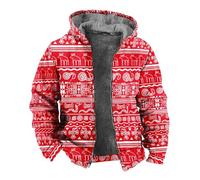 Generisch Chaqueta de forro polar para hombre, chaqueta de forro polar, chaqueta con capucha, chaqueta térmica vintage, forro polar grueso, chaqueta de invierno, chaqueta de cera monocolor, chaquetas