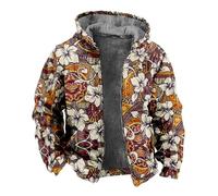 Generisch Chaqueta de forro polar para hombre, chaqueta de forro polar, chaqueta con capucha, chaqueta térmica vintage, forro polar grueso, chaqueta de invierno, chaqueta de cera monocolor, chaquetas