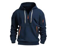 Generisch Chaqueta de forro polar para hombre, sudadera con capucha para correr, con cremallera, cálida, de manga larga, transpirable, ropa deportiva, informal, informal, con cordón, sudaderas con