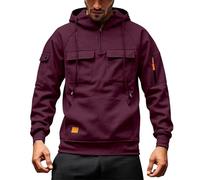 Generisch Chaqueta de forro polar para hombre, sudadera con capucha para correr, con cremallera, cálida, de manga larga, transpirable, ropa deportiva, informal, informal, con cordón, sudaderas con