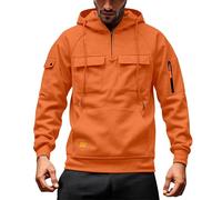 Generisch Chaqueta de forro polar para hombre, sudadera con capucha para correr, con cremallera, cálida, de manga larga, transpirable, ropa deportiva, informal, informal, con cordón, sudaderas con
