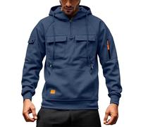 Generisch Chaqueta de forro polar para hombre, sudadera con capucha para correr, con cremallera, cálida, de manga larga, transpirable, ropa deportiva, informal, informal, con cordón, sudaderas con