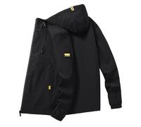 Generisch Chaqueta de invierno 2025 hacia abajo Interior Exterior engrosado alrededor de abrigo blanco frío desgaste abrigo de invierno para hombre, Negro , 4XL