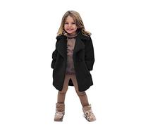 Generisch Chaqueta de invierno espesar polar cálido abrigo a prueba de viento niño bebé abrigo abrigo chaqueta, Negro , 5-6 años