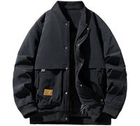 Generisch Chaqueta de invierno para hombre, chaqueta de entretiempo de invierno, chaqueta de entretiempo, chaqueta de manga larga, chaqueta térmica engrosada, chaqueta para el tiempo libre