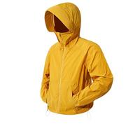 Generisch Chaqueta de invierno para hombre Chaqueta Transpirable Protección Solar para el Verano Bajo la Luz del Sol para Hombres y Mujeres, amarillo, 3XL