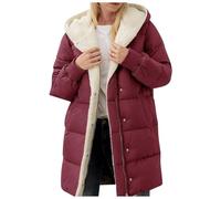 Generisch Chaqueta de invierno para mujer, abrigo de invierno para mujer, con forro, elegante, con cremallera, capucha, tallas grandes, informal, cómoda, gruesa, de forro polar, chaqueta de invierno