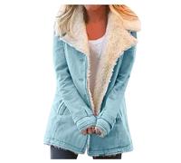 Generisch Chaqueta de invierno para mujer con forro polar, chaqueta con capucha para mujer, abrigo cálido de invierno, chaqueta de forro polar ligero, resistente al viento, abrigo de entretiempo