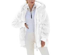 Generisch Chaqueta de invierno para mujer, forro polar, chaqueta de forro polar para mujer, chaqueta ligera de piel sintética, chaqueta de felpa cálida, sudadera de felpa de invierno, resistente al