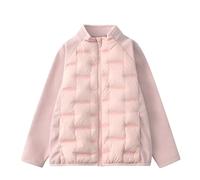 Generisch Chaqueta de invierno para niña, abrigo de plumón, chaqueta para exteriores, calor ligero, ropa de uso diario, moda para niñas, Rosa., 15-18 años