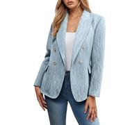 Generisch Chaqueta de mujer entallada de gran tamaño, deportiva, de negocios, tallas grandes, chaqueta de traje de moda elegante casual trajes festivos con bolsillo chaqueta de trabajo para el trabajo
