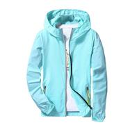 Generisch Chaqueta de senderismo para hombre Color Plus Size Sudadera con Capucha Cremallera Exterior Abrigo Deportivo Fluido Hombre Negro, BU3, M