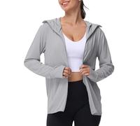 Generisch Chaqueta de verano transpirable con capucha y rayos UV, ropa de protección UV para mujer, manga larga, protección solar, chaqueta deportiva, chaqueta deportiva, chaqueta para correr, tiempo